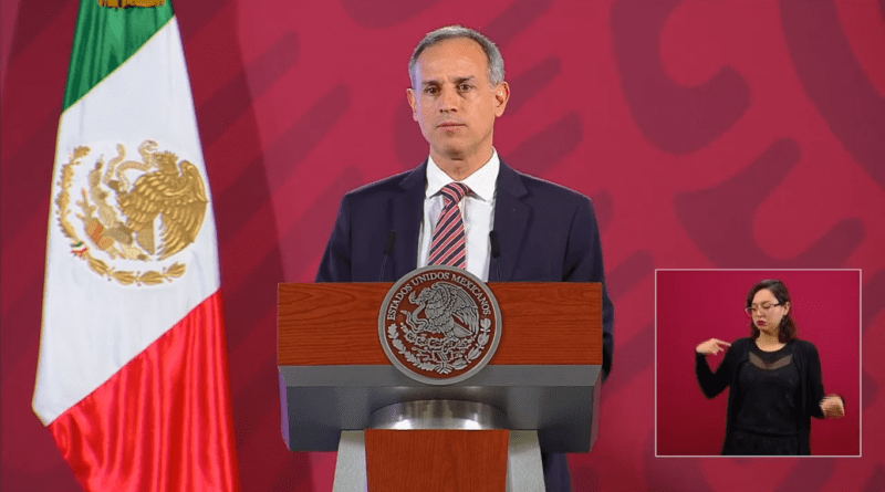 Hugo López-Gatell, Subsecretario de Salud en la Conferencia Matutina, decretando el Inicio de la fase 3 de la epidemia de COVID-19 el 21 de abril 2020. (Captura de Pantalla)