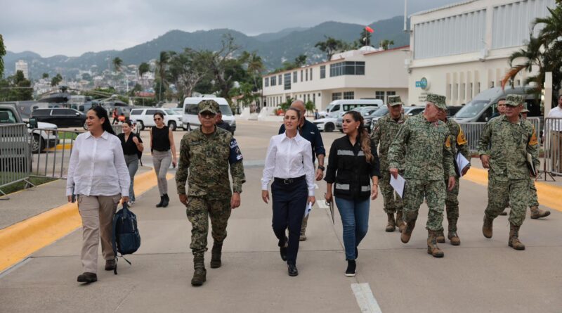 Claudia Sheinbaum evalúa daños causados en Guerrero